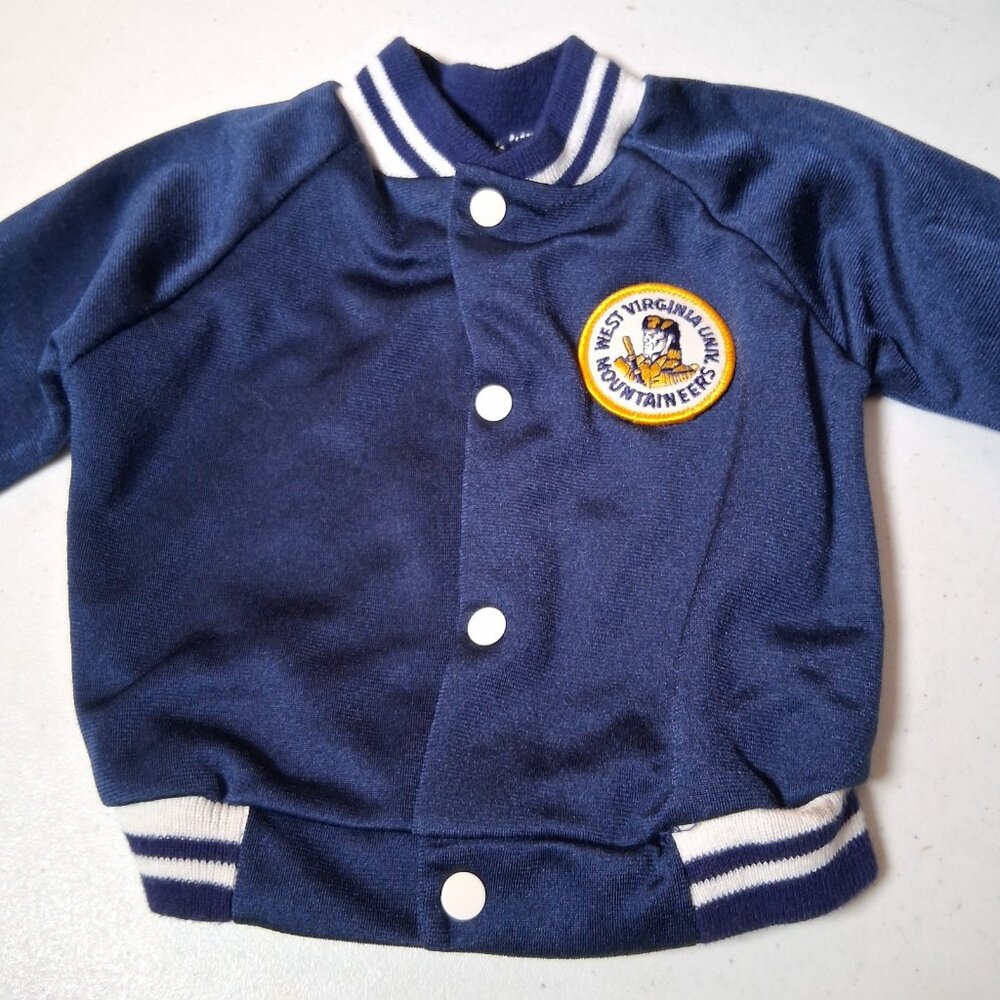 Vintage WVU Mountaineers Jacket Baby 12 Mos West Virginia University Retro Sport - Picture 5 of 16